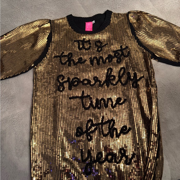 QOS It’s The Most Sparkly Time Of Year sweater dress. Never been worn! - Picture 1 of 2